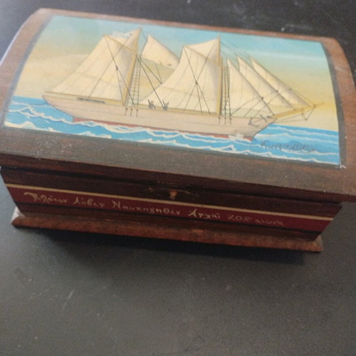 Wooden painted box used