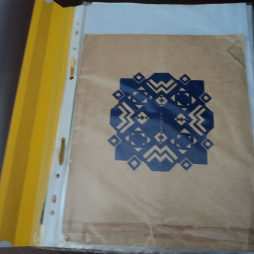Paper cuttings used, archive of 12 pieces from the 1970s