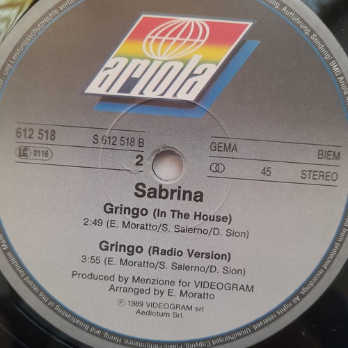 Gringo Sabrina vinyl record used, pop music