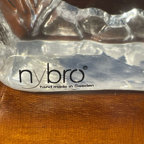 Collectible crystal paperweight Nybro Sweden Angelfish like new