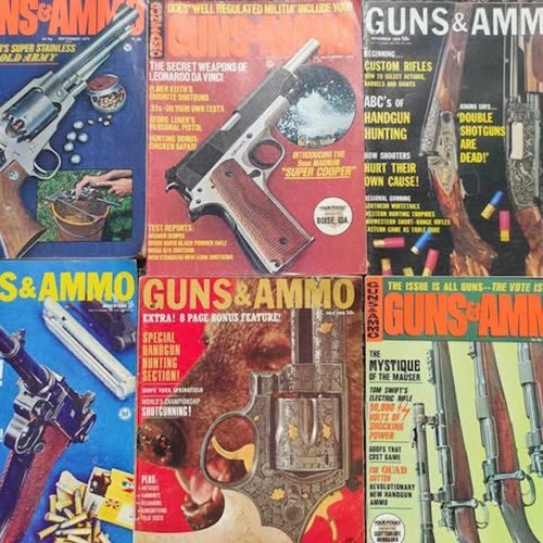 Guns & Ammo magazines like new, set of 46, English