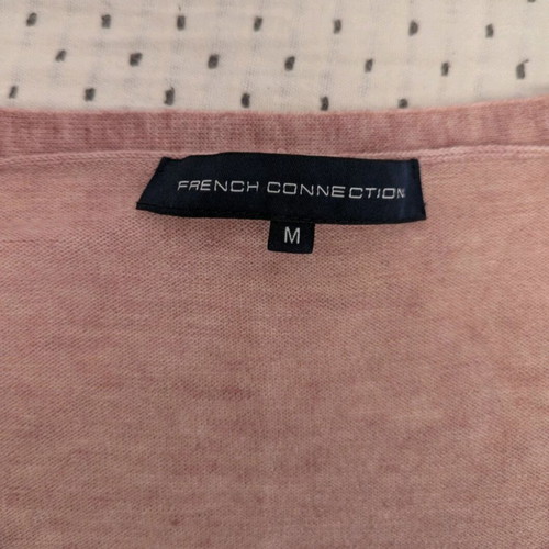 French Connection pink v neck jumper like new, size M