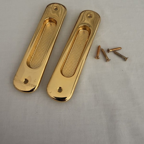 Colombo sliding door handles gold set used