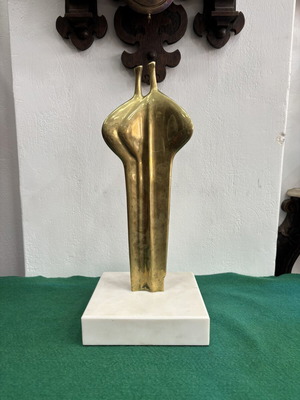 Theodoros Papagiannis sculpture large used, signed, 41cm without marble base