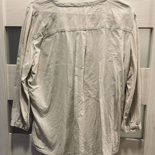 Tom Tailor linen women's shirt tunic size 40 L beige cream like new