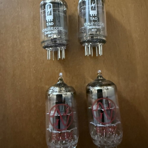 Ecc81 Vacuum Tubes Like New, 2 TAD and 2 JJ Matched Pairs
