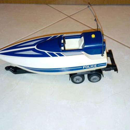 Playmobil boat with trailer like new