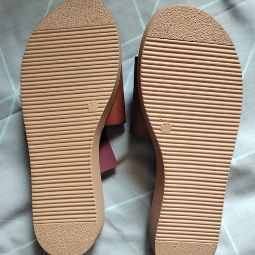 Sandals size 37 new, beige and brown with metal detail