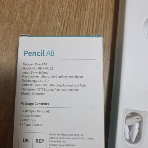 Metapen Pencil A8 stylus for iPad models from 2018