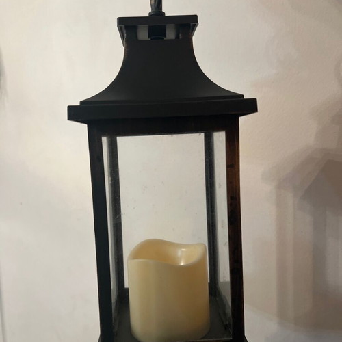 Decorative table lantern like new, plastic with batteries