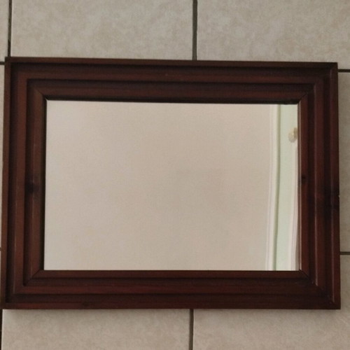 Wall mirror solid wood like new 59.5 x 44.5