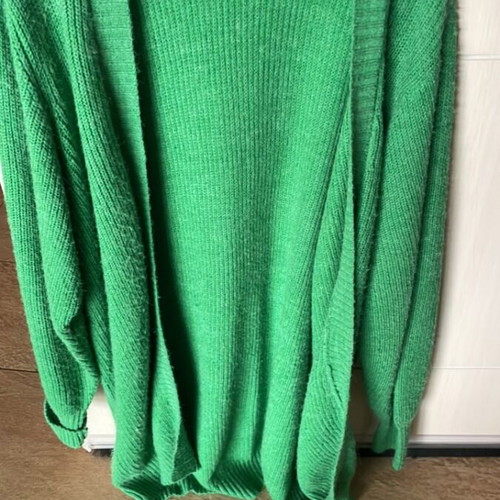ICHI Long Green Cardigan like new, size XL