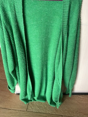 ICHI Long Green Cardigan like new, size XL