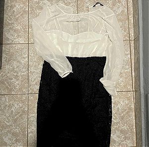 Γυναικειο φόρεμα λευκό μαυρο