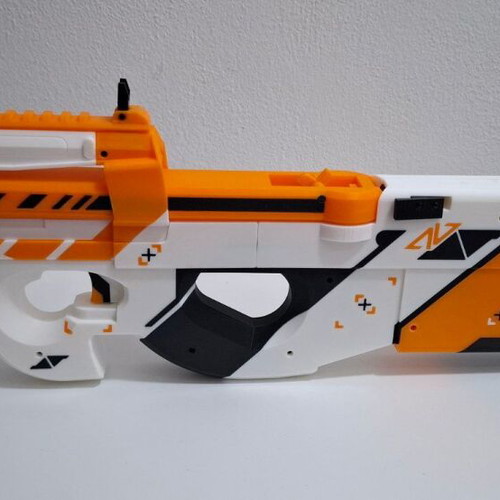 3D Printed Prop Gun P90 Asiimov New from Counter Strike 2