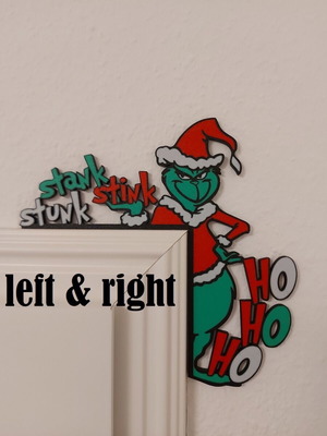Christmas Grinch door decoration new with vivid colors