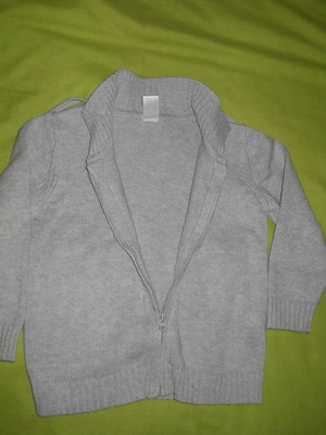 Zara knitted cardigan used, grey, 18-24 months, 86cm