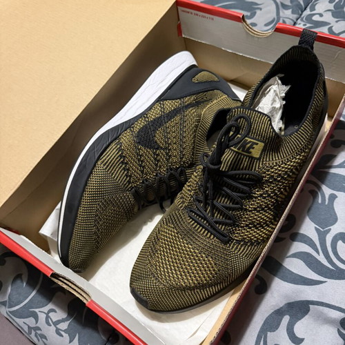 Nike Air Max Flyknit Racer Olive Black size 45.5 like new