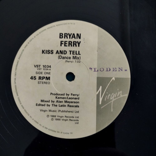 Bryan Ferry Kiss And Tell 12'' Maxi Single used, electronic