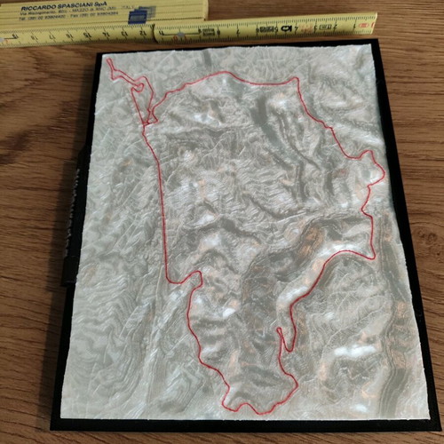 Nürburgring τρισδιάστατη εκτύπωση καινούργια, ανάγλυφο διαδρομής 18x14 εκ.