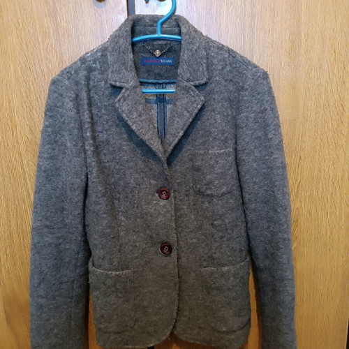 Trussardi wool gray jacket used, size M