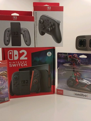 Nintendo Switch 2 нов с аксесоари и игри Metroid Prime 4