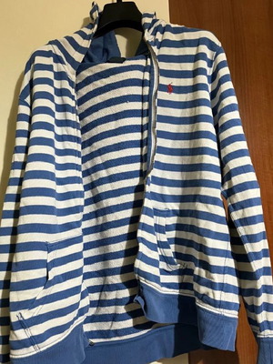 Детска жилетка Polo Ralph Lauren XL синьо и бяло употребявана