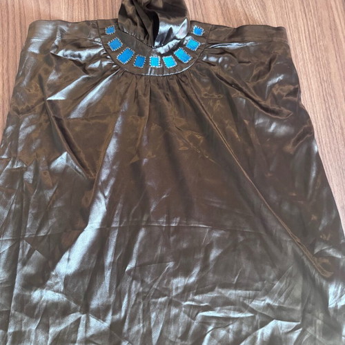 JLO Strapless Top Size S Like New Dark Grey Polyester