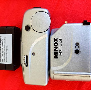 VINTAGE MINOX MX ΜΙΚΡΟΚΑΜΕΡΑ, SPY CAMERA, ΜΕ ΟΛΑ ΤΑ ΑΞΕΣΟΥΑΡ. FLASH, ΦΙΛΜ, ΜΠΑΤΑΡΙΕΣ, ΚΤΛ.
