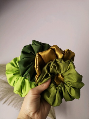 Χειροποίητα βαμβακερά scrunchies καινούργια