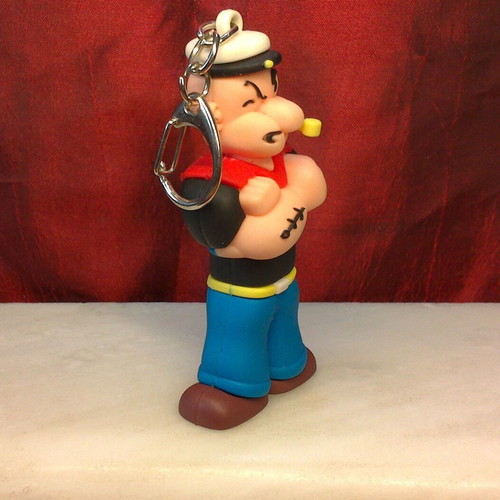 Popeye Daiyamondo Hand Fold 3D Keychain new, hard silicone