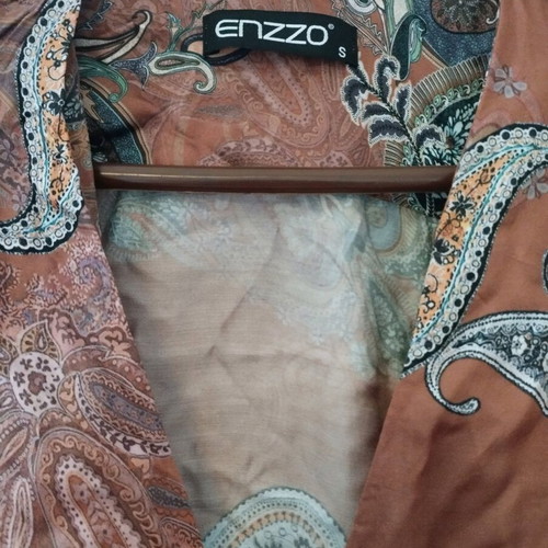 Enzzo blouse - shirt small like new, satin fabric