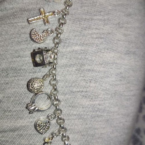 Bracelet new with charms silver