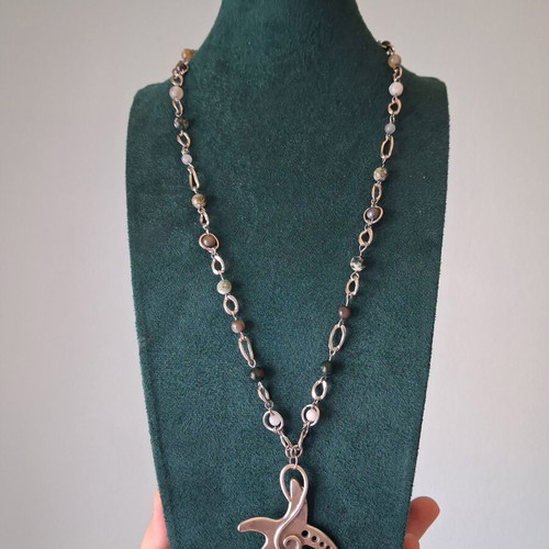 Starfish silver necklace new, stainless steel