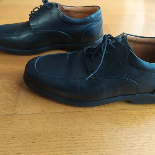 Boxer leather men's shoes with anatomical sole, like new, black, size 44