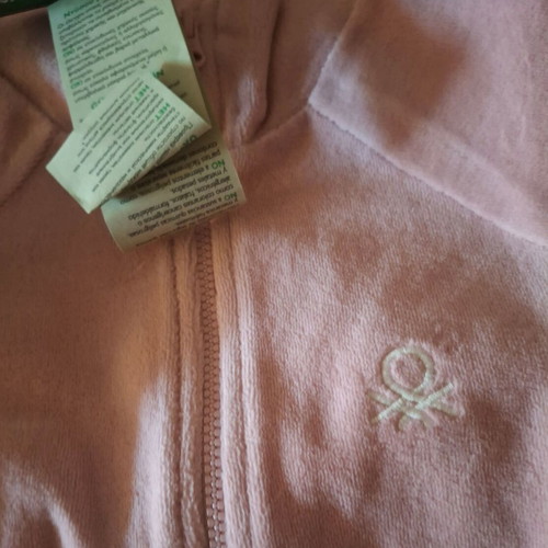 Benetton velour tracksuit for girls new with tags, pink, size S