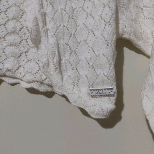 White knitted bolero Last Star size 6 like new
