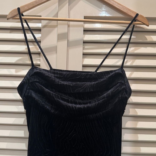 Black velvet dress Funky Buddha new midi