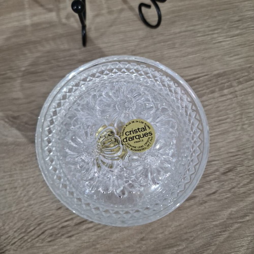 Cristal D'Arques Longchamp Set of 6 Sweet Plates New Lead Crystal