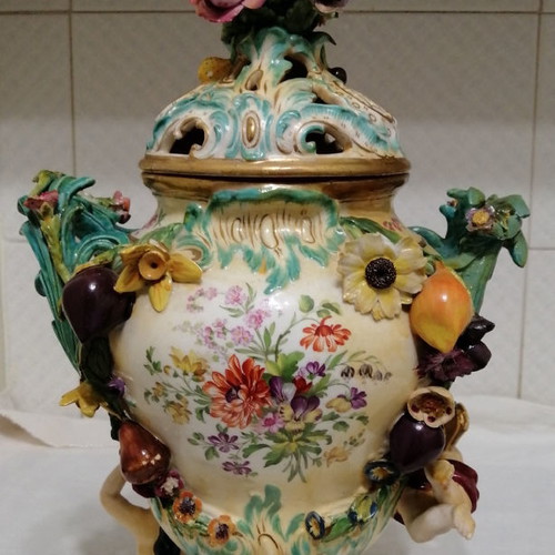 Vintage porcelain used, Victorian era, height 43 cm