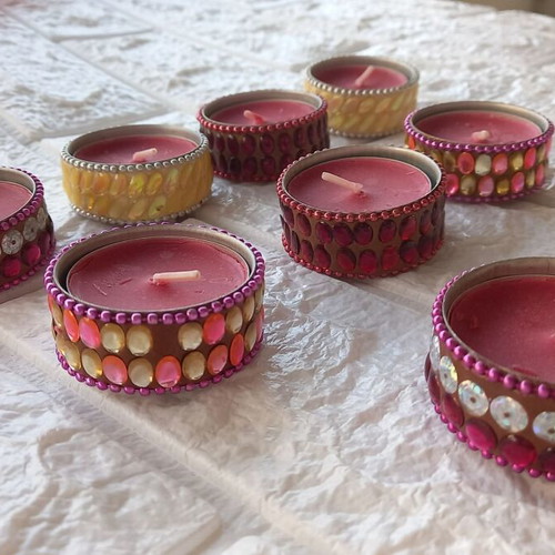 Tealight candles new, set of 8 decorative