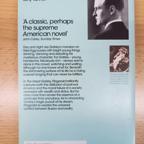 The Great Gatsby book used, English by F. Scott Fitzgerald