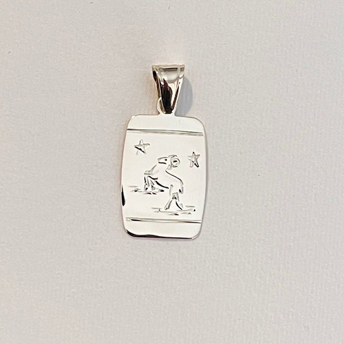 Zodiac Aries gold k14 pendant used