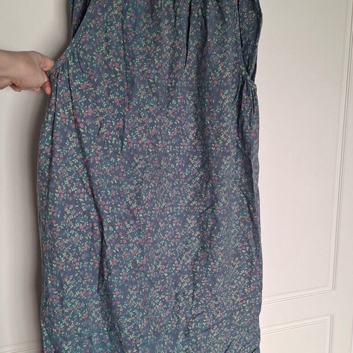 Colores strapless maxi dress with floral print and pockets