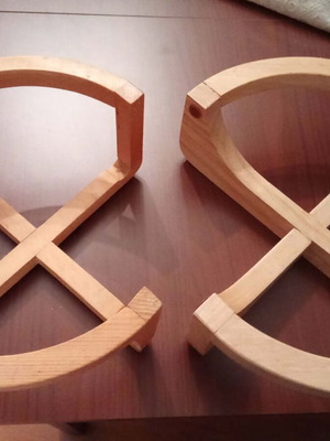 Ξύλινες βάσεις σερβιρίσματος καινούργιες, σετ 2 τεμαχίων