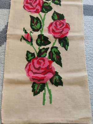 Handmade embroidery with flowers for frame like new