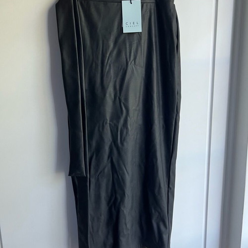 Leather midi versatile skirt Ciel Concept new, black, one size