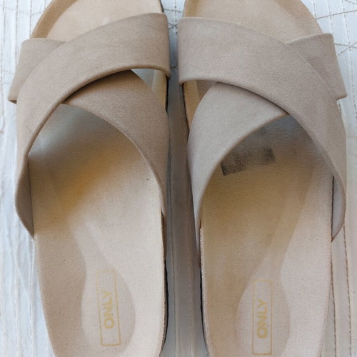 Only sandals with anatomical insole, beige, like new