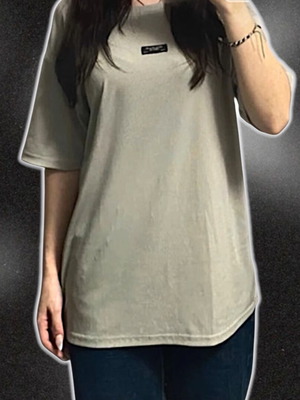 Shein T-shirt grey and beige like new, size S