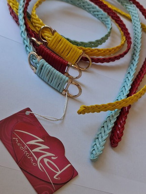 Modissimo women's braided belts new, set of 3 colors, 1 meter